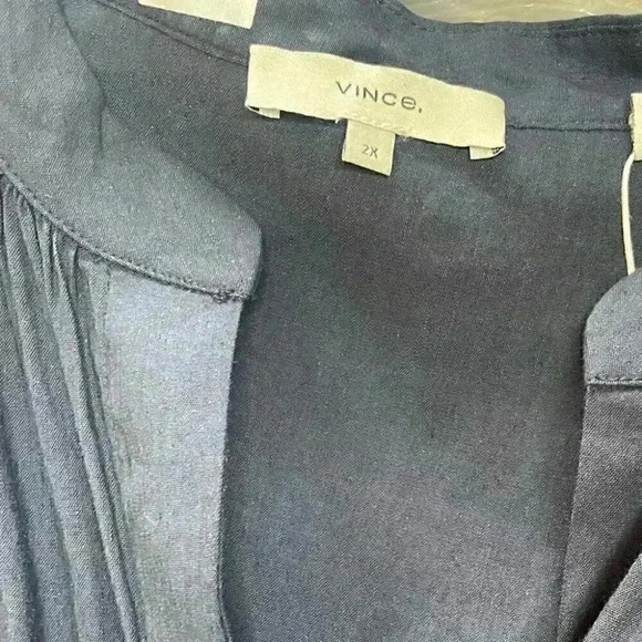 Vince Flutter Sleeve Linen Blend Top sz 2X - Picture 2 of 6